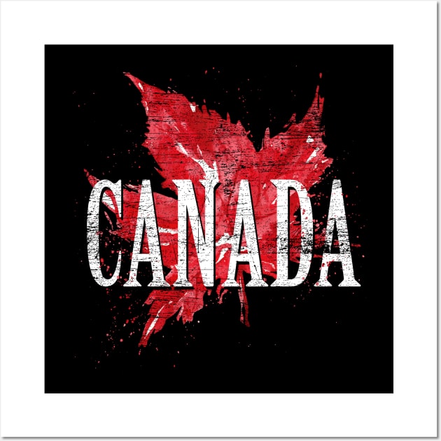 Canada Lover Canadian Maple Leaf Canada Wall Art by ShirtsShirtsndmoreShirts